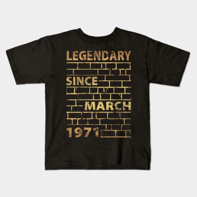 Mason 50 birthday March 1971 craft construction Kids T-Shirt by shirtontour